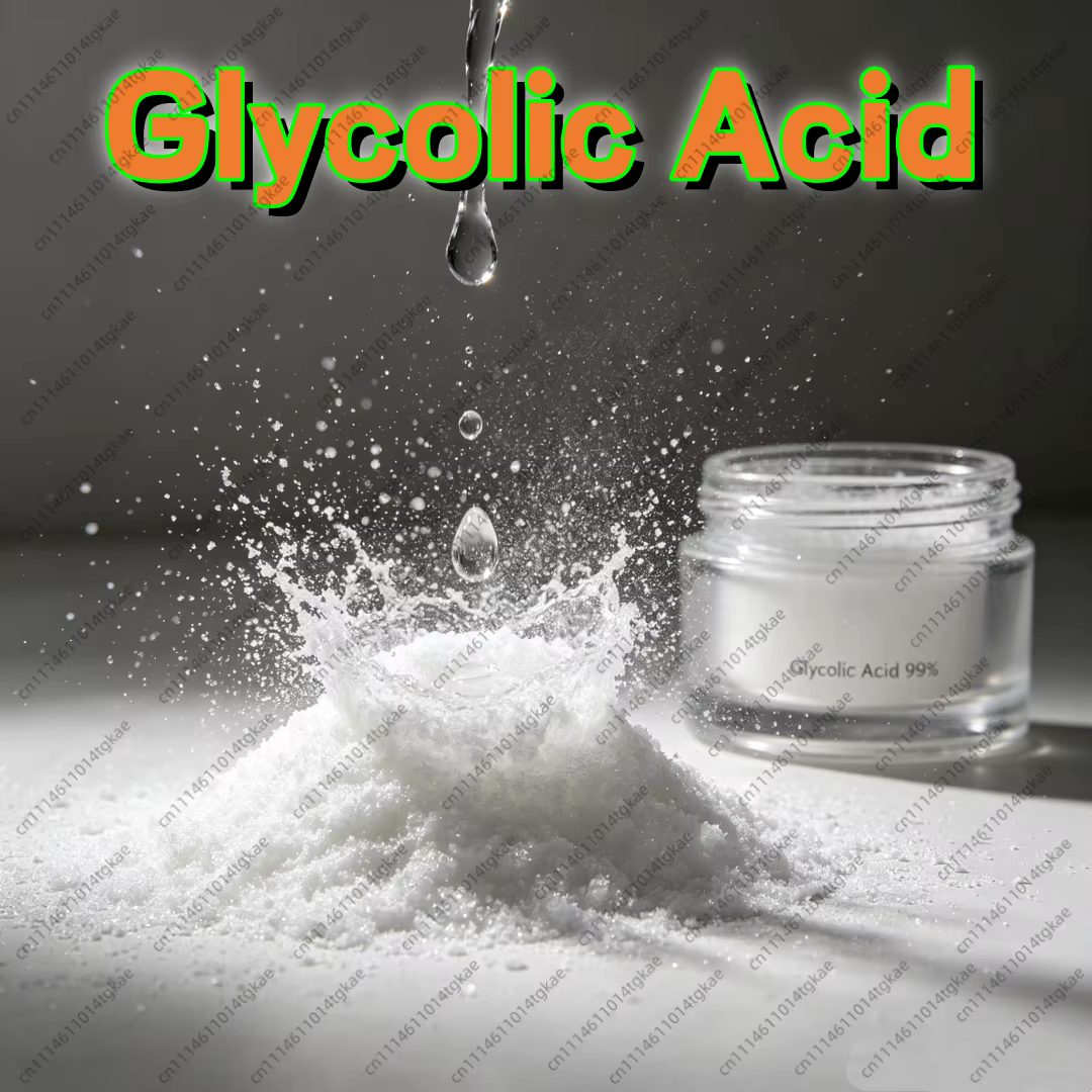Cristaux d'acide glycolique à 99 %, matière première exfoliante AHA pour la fabrication de savon à froid, masque facial DIY et soins de la peau du corps
