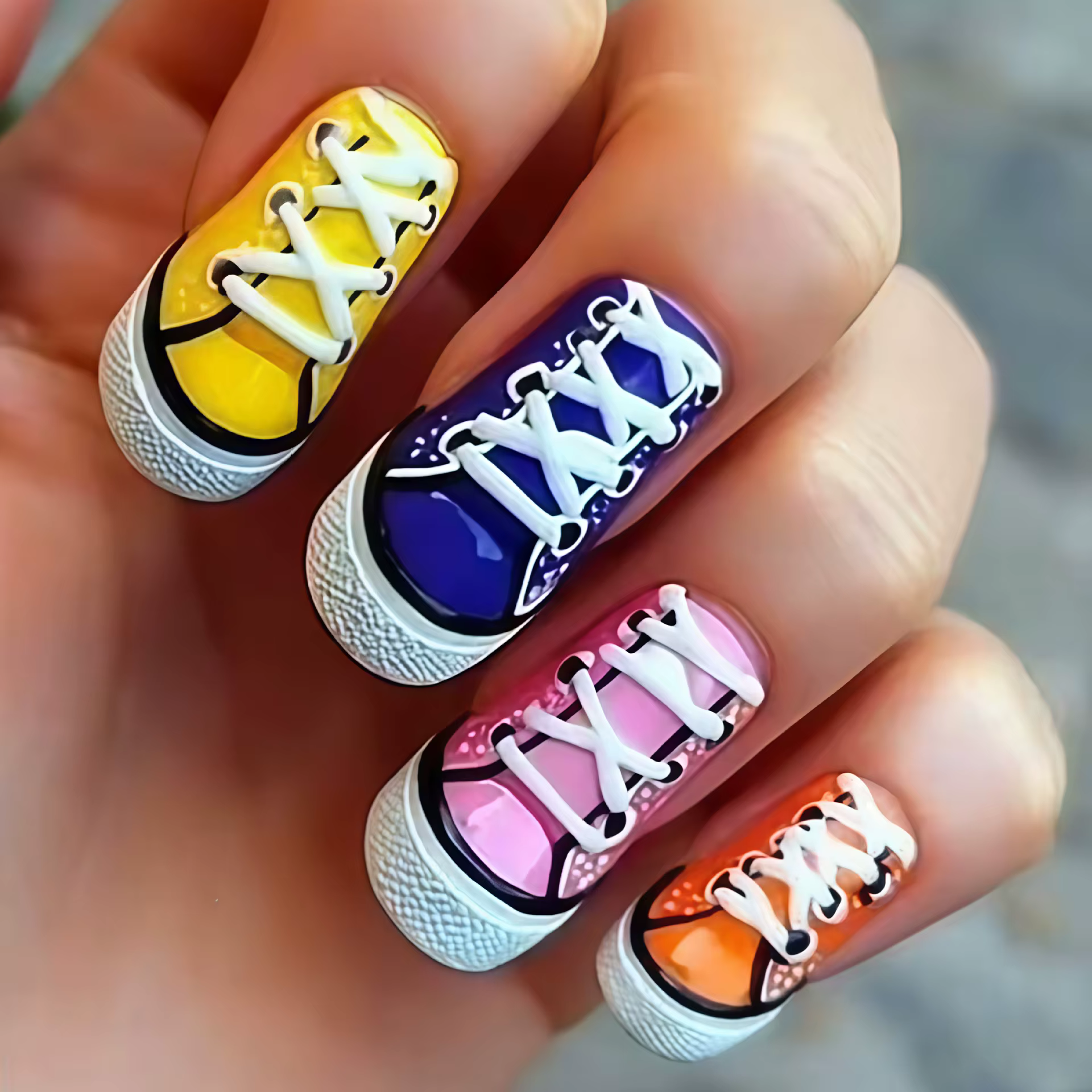 Faux ongles mi-longs pour femmes et filles