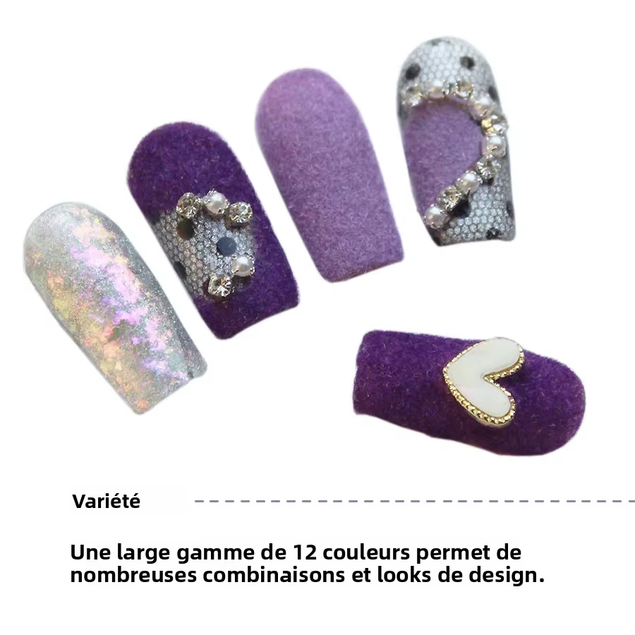 Poudre de velours pour nail art