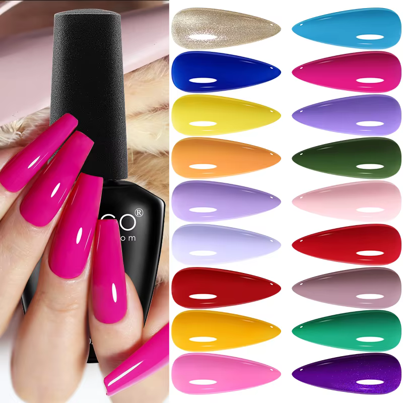 NAILCO Vernis à Ongles 119 Couleurs Gel UV Permanent 15ml