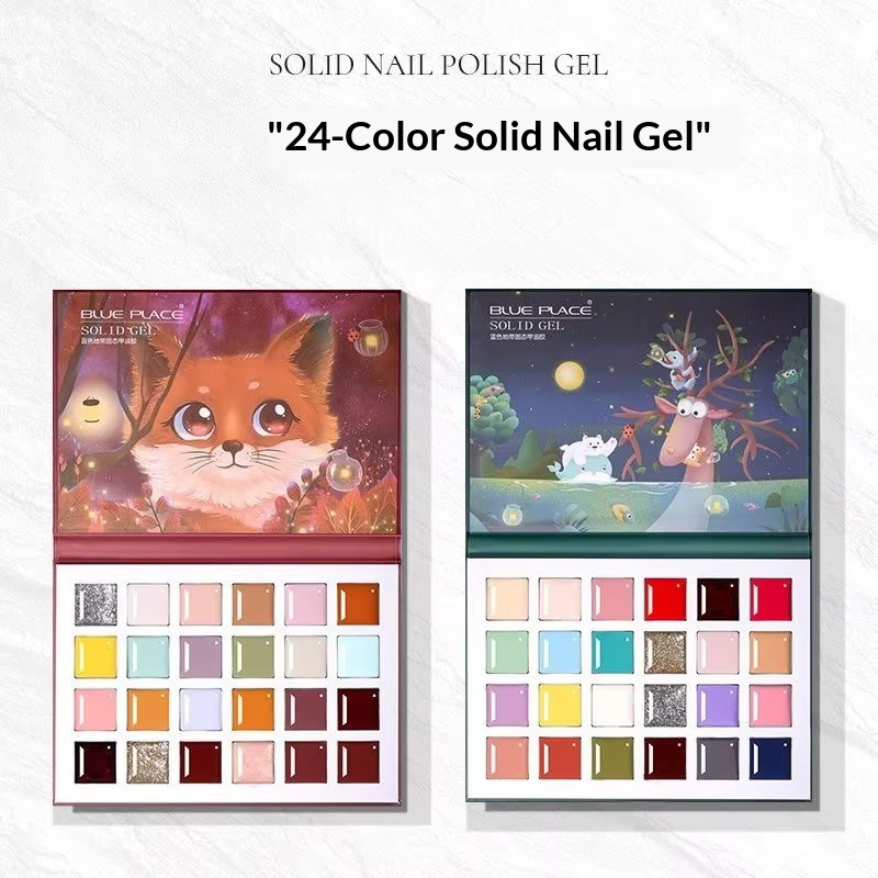 Vernis à ongles Gel crème solide 24 couleurs