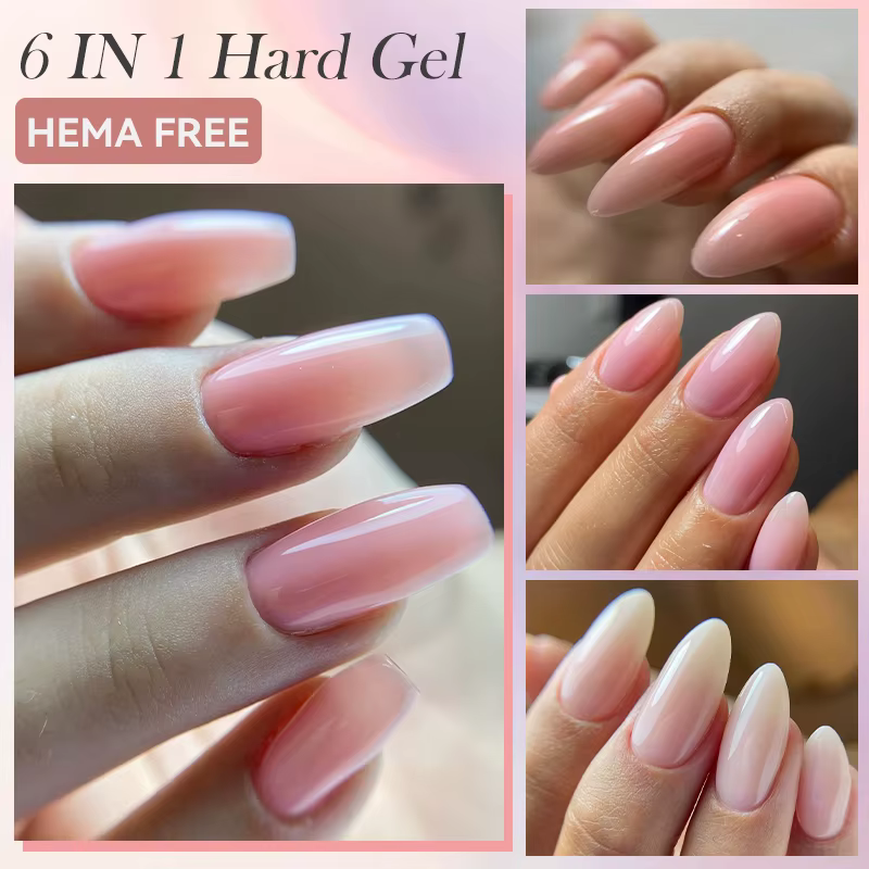 LILYCUTE 8ml rose Nude Extension vernis à ongles Gel acrylique construire Gel dur tremper UV LED Gel auto-nivelant pour Nail Art bricolage