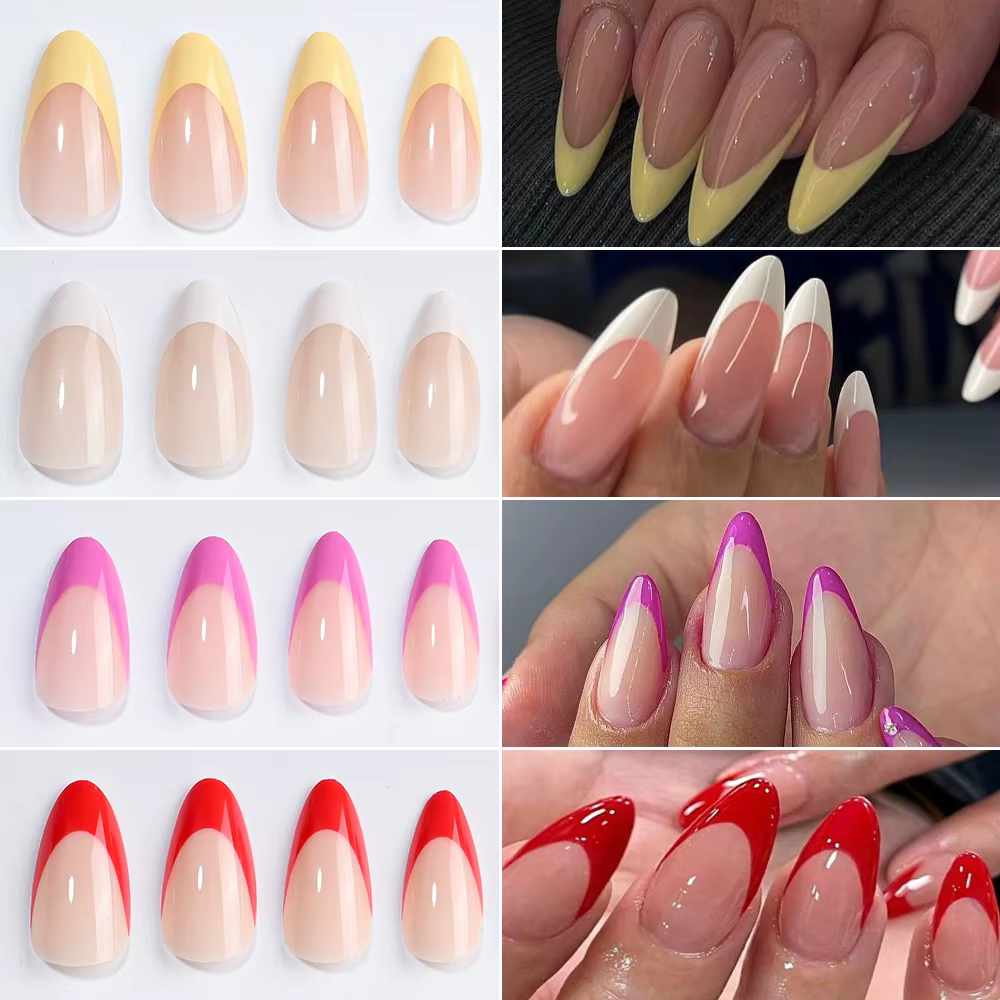 Faux ongles français en amande
