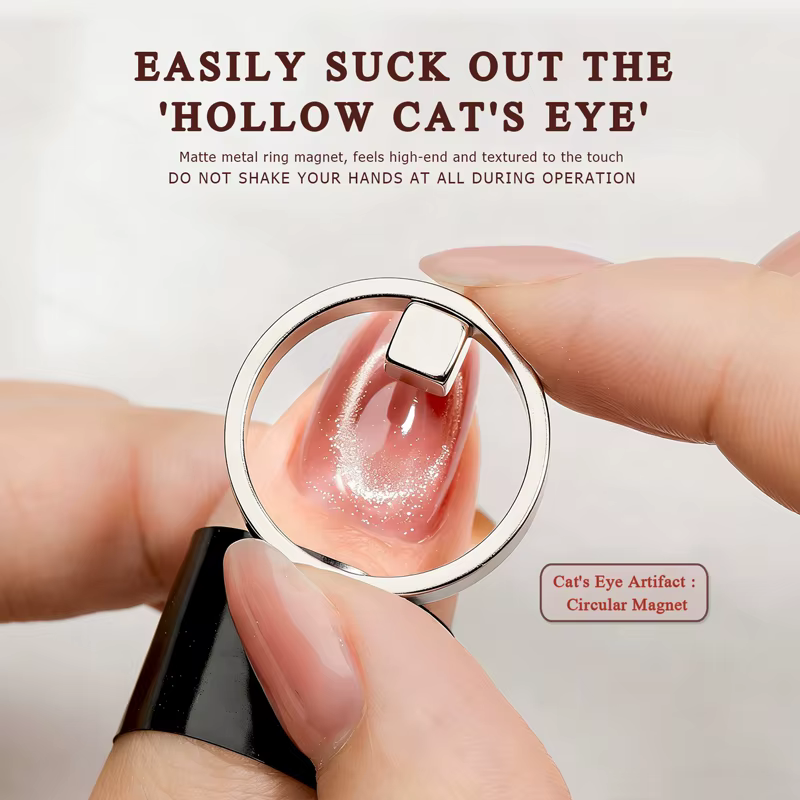 Nouvel aimant circulaire pour ongles effet œil de chat
