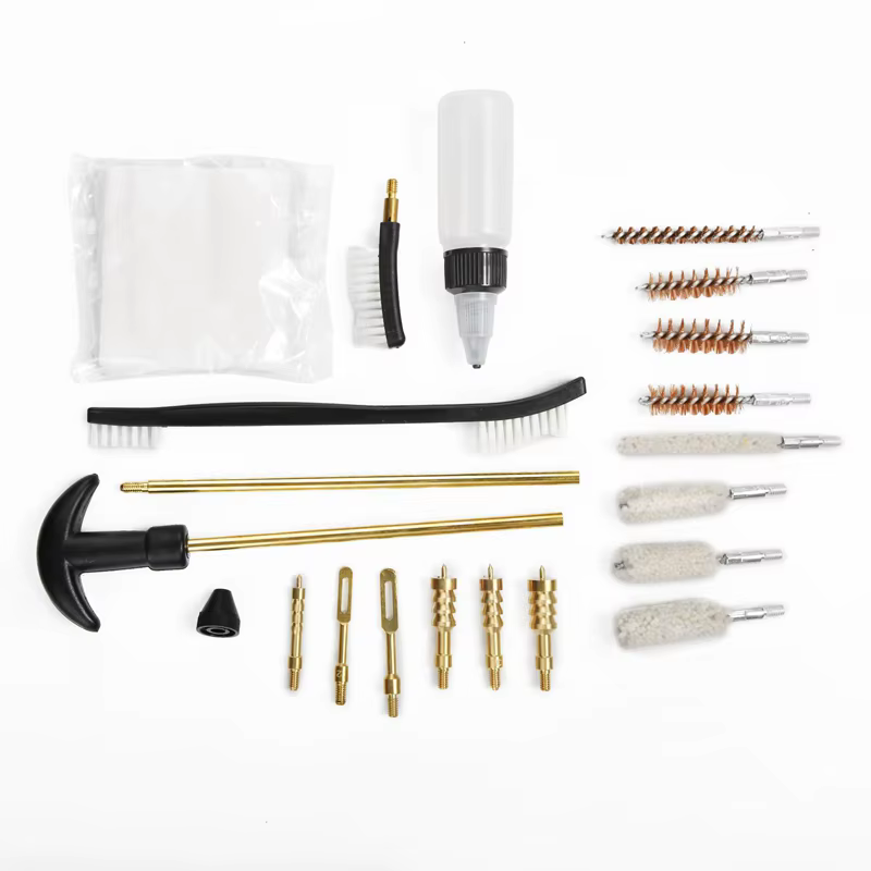 Kit de nettoyage de pistolet, brosse à baril, patchs d'outils en coton, écouvillons de 9mm, ensemble de tapis, tige universelle, accessoires de chasse Glock19 M16 Ar 15 Aк 74