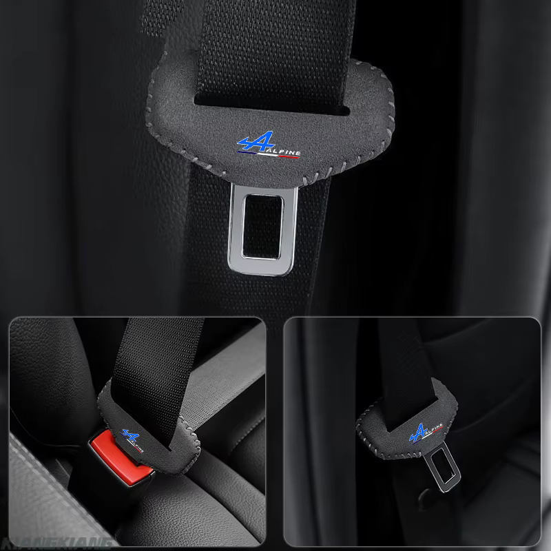 Couverture de boucle de ceinture de sécurité avec logo de voiture, accessoire intérieur pour Alpine Esprit Logo Duster Scenic Megane GT Clio Captur Kwid Kadjar