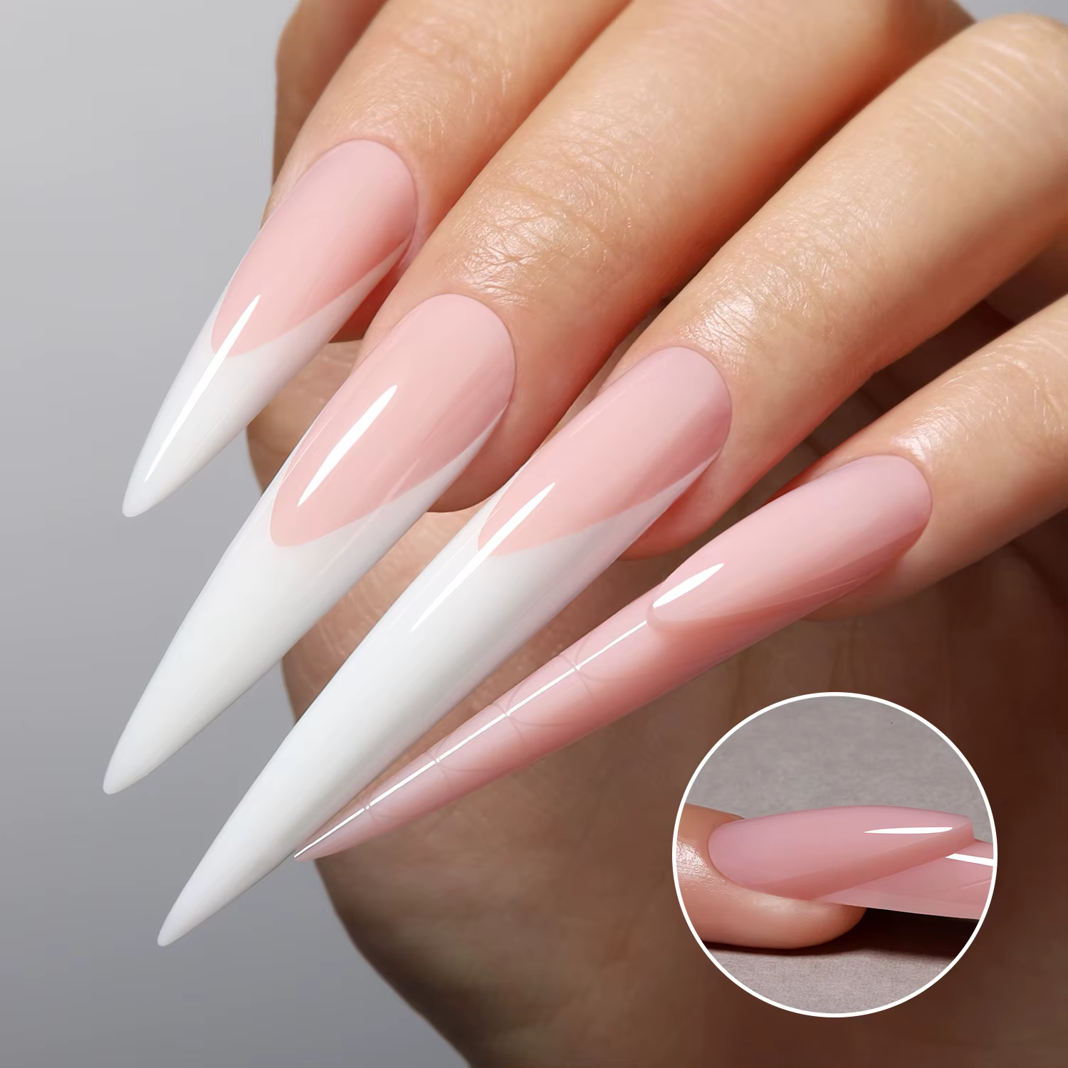 YOKEFELLOW ImMaster French Dual Nail Form 15Size Magic Caps Stiletto Zone