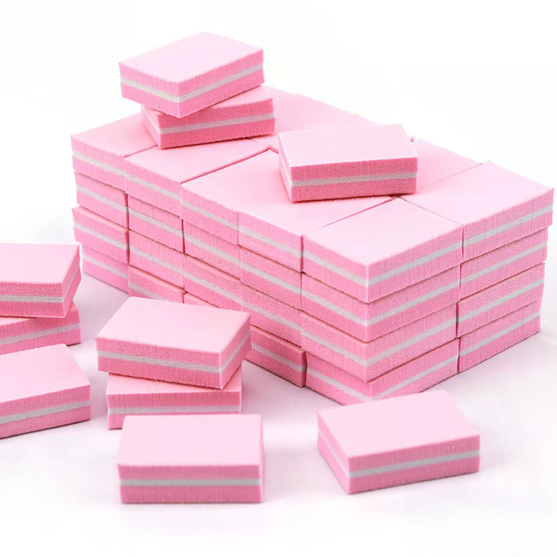 50Pc professionnel Mini ongles Art tampon fichier 100/180 papier de verre manucure conseils soin