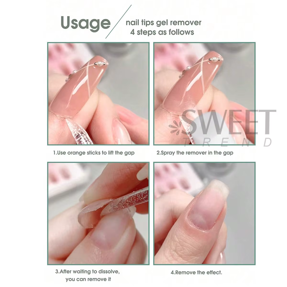Dissolvant de Gel pour pointes d'ongles solides
