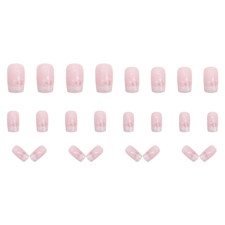 Faux ongles mi-longs pour femmes et filles