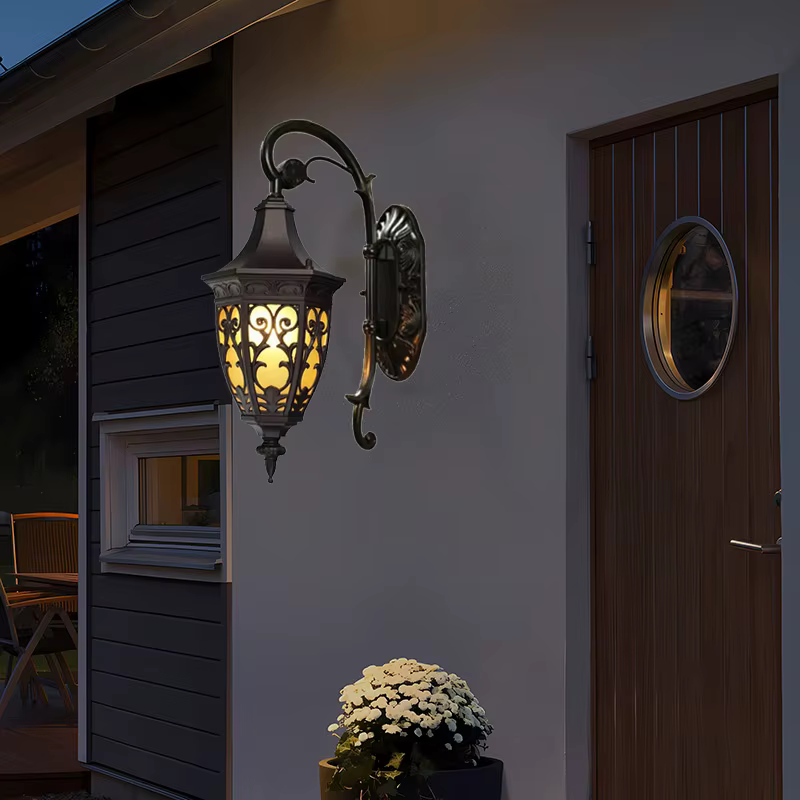 Lumières extérieures imperméables de cour extérieure de Style européen, lumières d'entrée de Villa à la maison, appliques murales extérieures de balcon de clôture