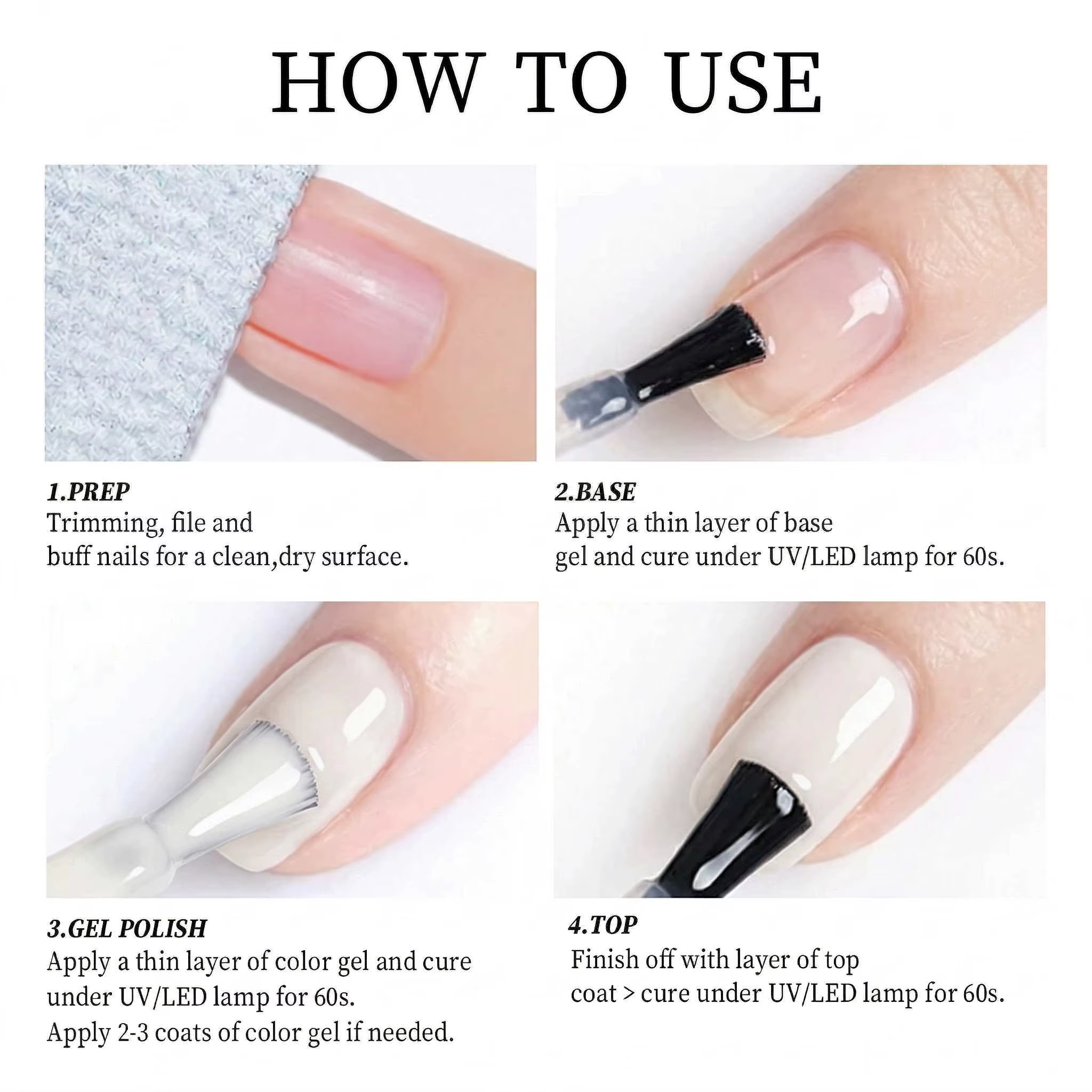 Vernis à ongles gel blanc laiteux Hassleless Sheer 15ml