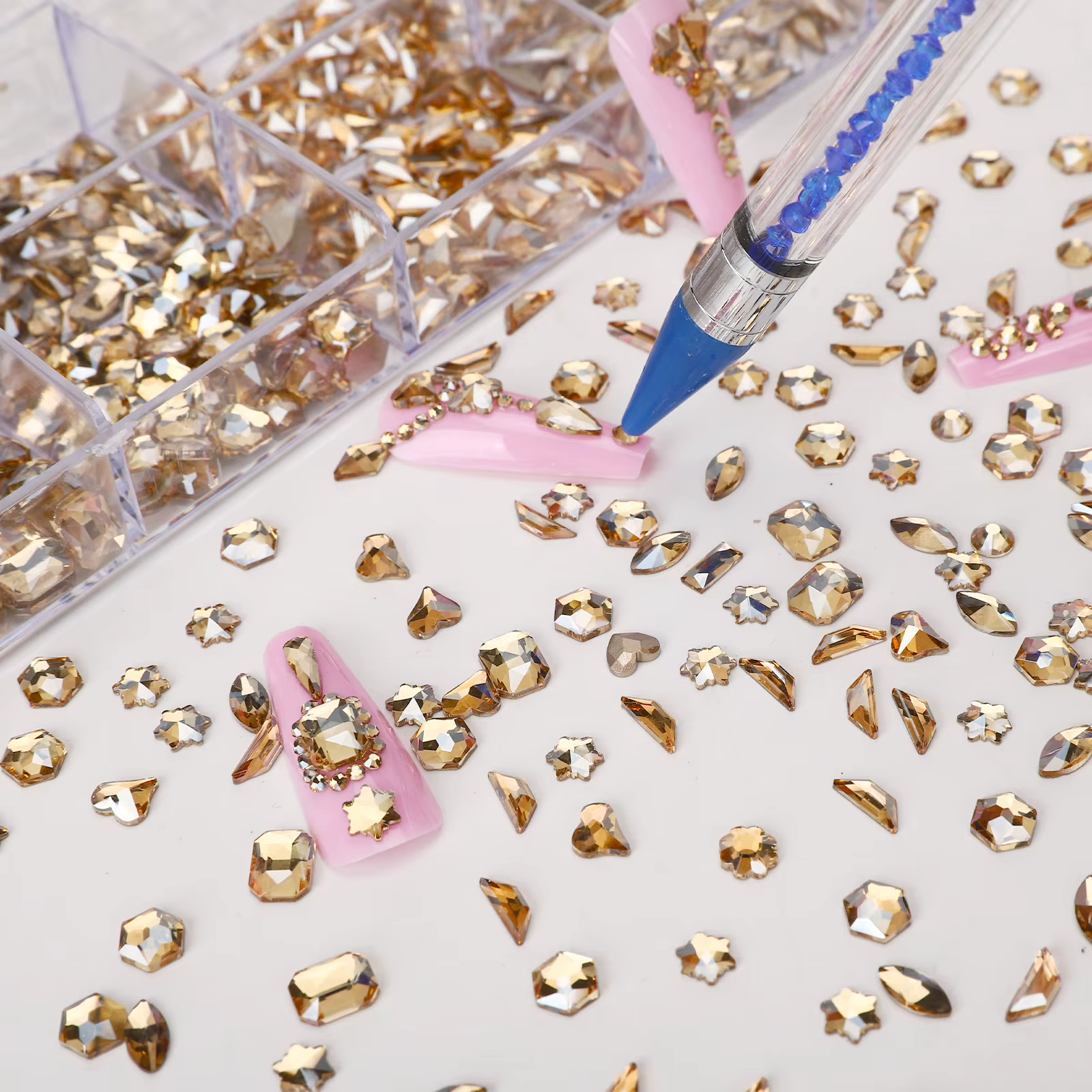 21 grilles/ensemble ensemble de bijoux en diamant pour décorations Nail Art