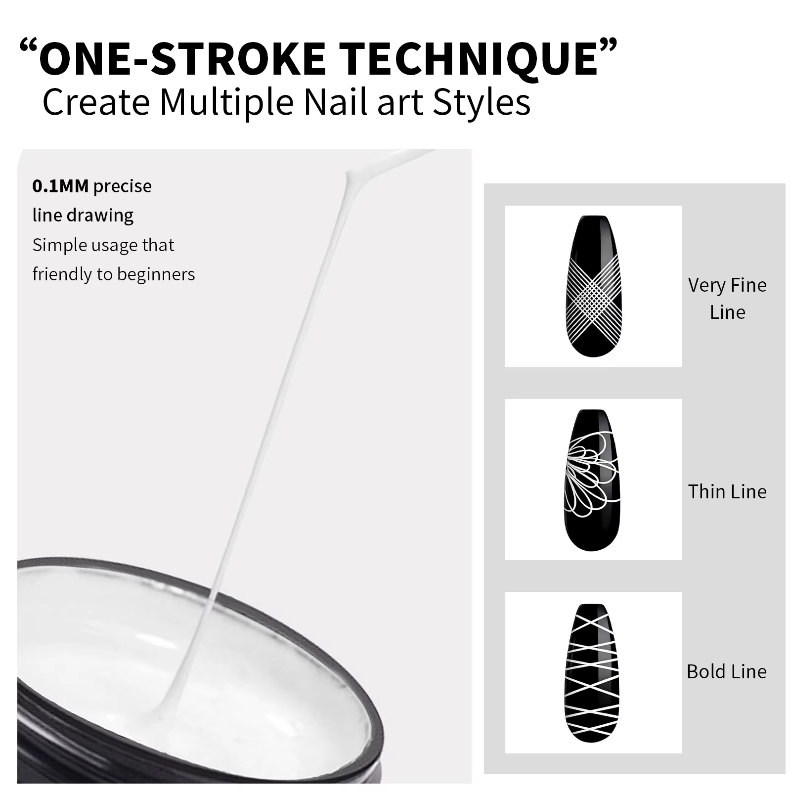 2 pièces Gel Spider pour Nail Art