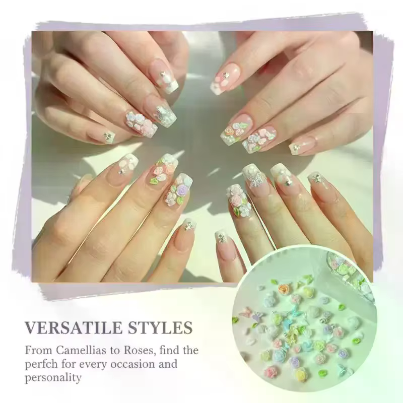 6/12 Grilles de breloques 3D pour nail art