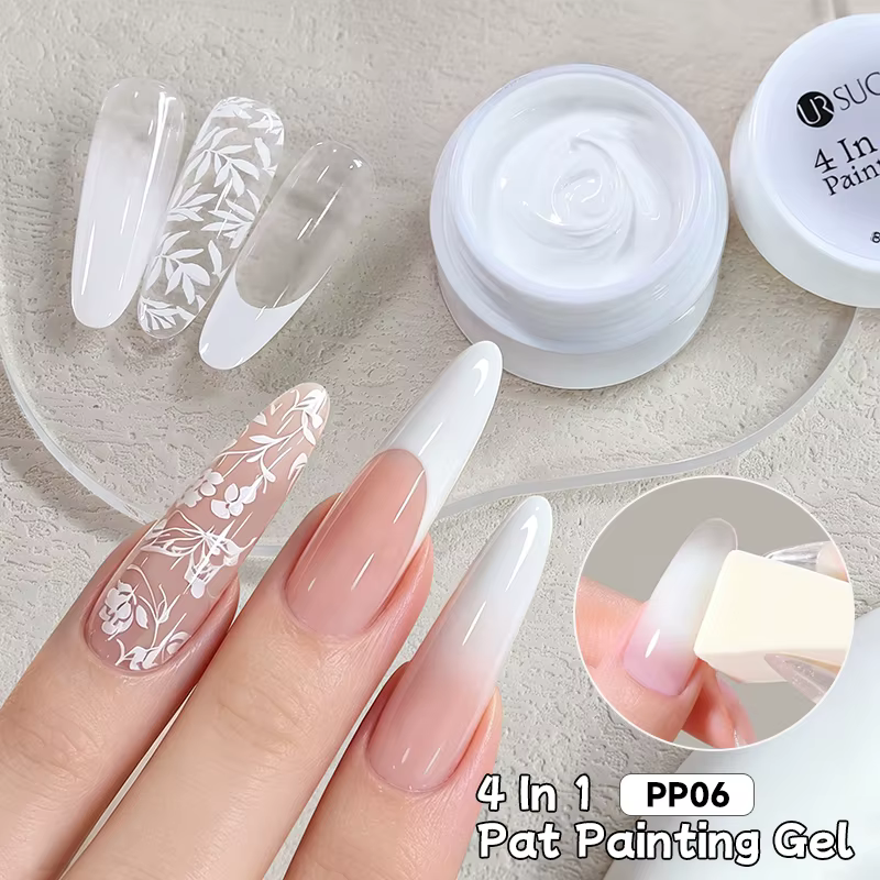 UR SUGAR 8ml Gel de Peinture Ombré Blanc pour Ongles