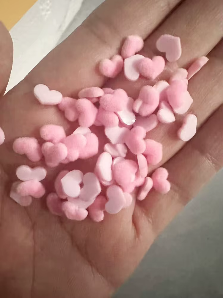 Accessoires de Nail Art français floqués en forme de cœur