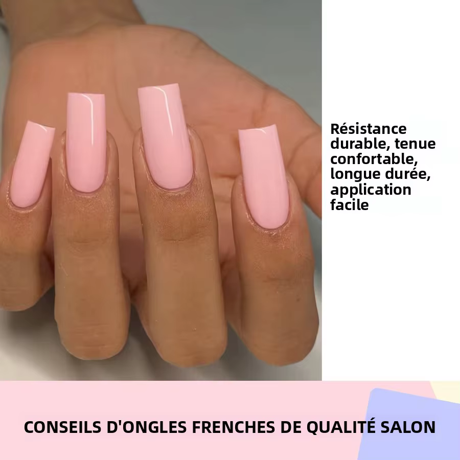 Ensemble de faux ongles français naturels