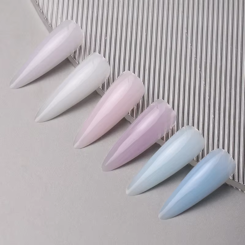 MSHARE 50g gelée blanc rose bleu translucide auto-nivelant constructeur Gel dur pour Extension d'ongles Construction Gel UV