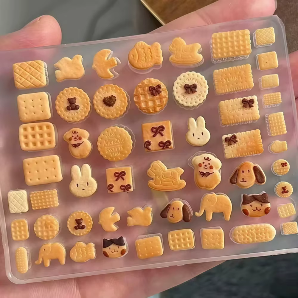 Moule à ongles en forme de biscuits