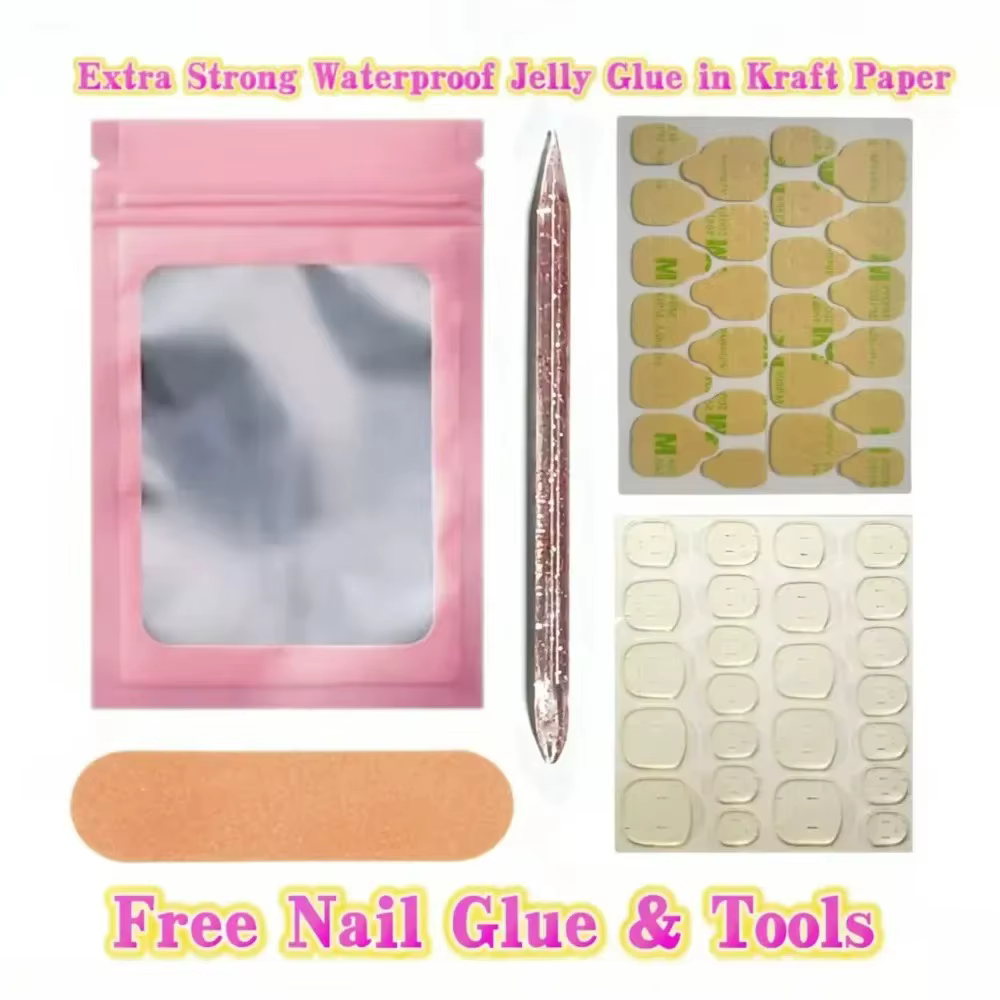 10 pièces d'ongles pressés faits à la main