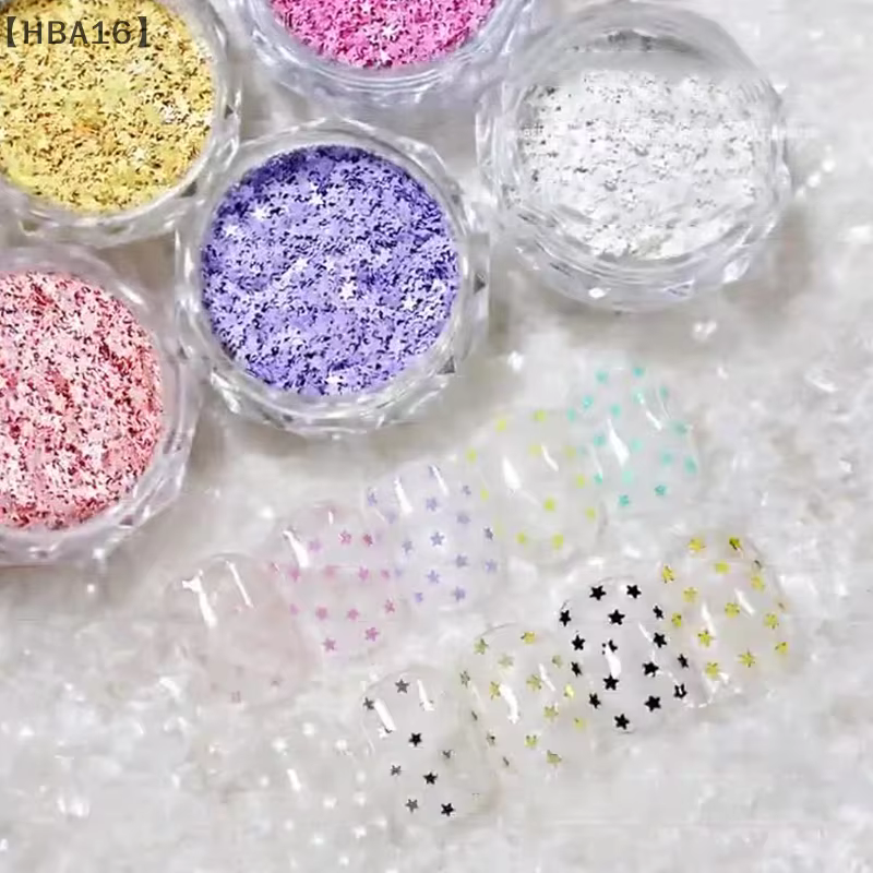 1 pot 1mm Mini étoile scintillante ongles paillettes scintillantes décoration