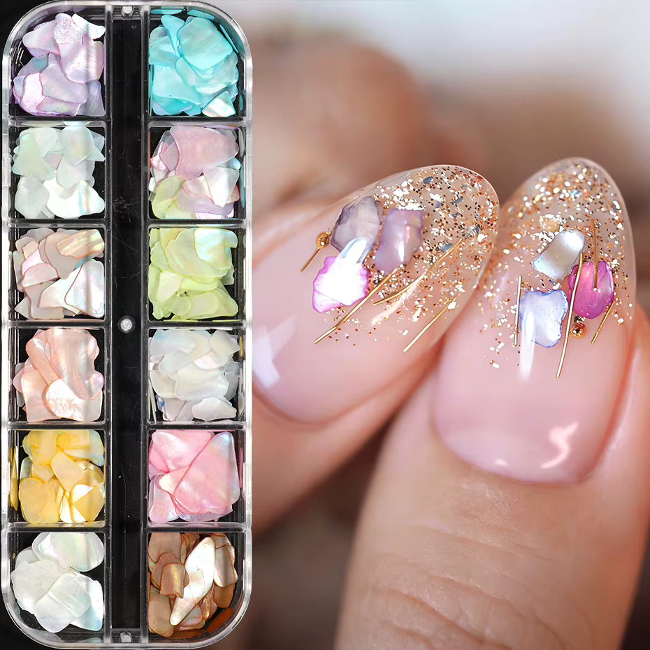 Paillettes irisées pour ongles