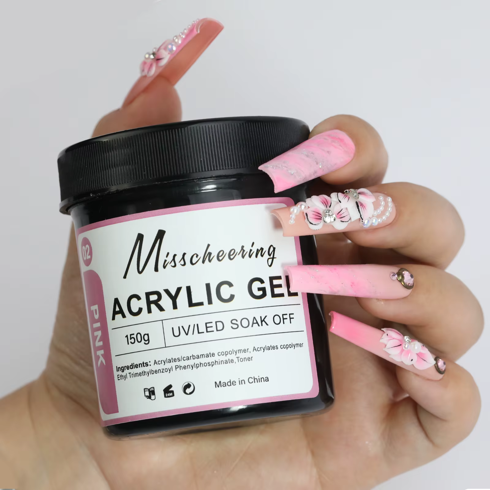 Gel d'extension d'ongles Transparent