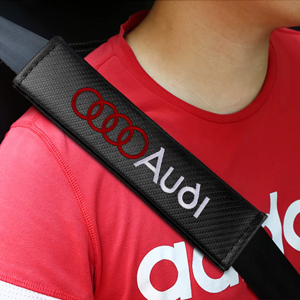 Couvre-ceinture de sécurité pour intérieur de voiture, protection d'épaule, badge, coussinet, accessoires automobiles pour Audi A1 A2 A3 A4 S6 Qyttro Sline RS Q2 Q3 TT A8