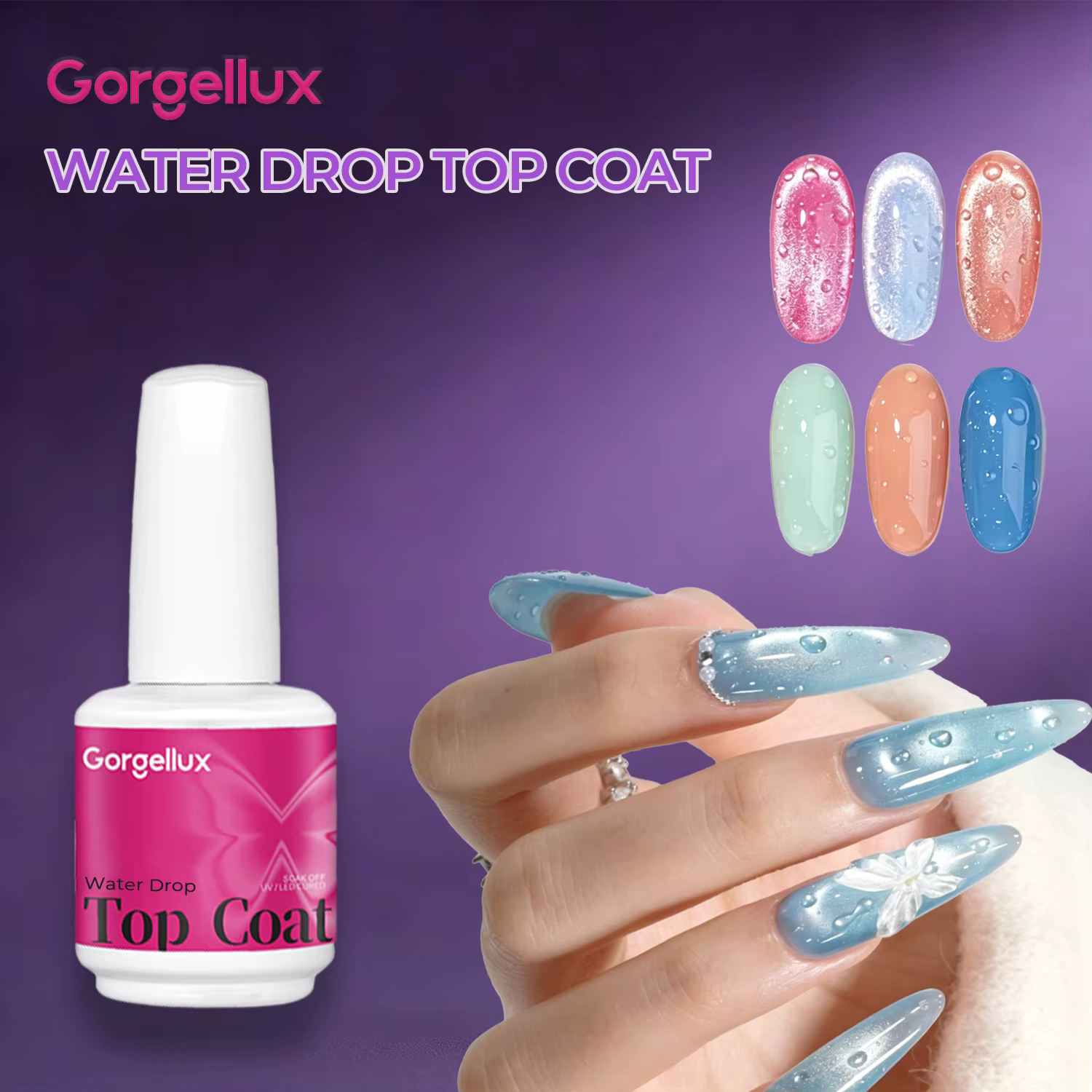 Gorgellux Gel de finition 3D effet goutte d'eau 15ml