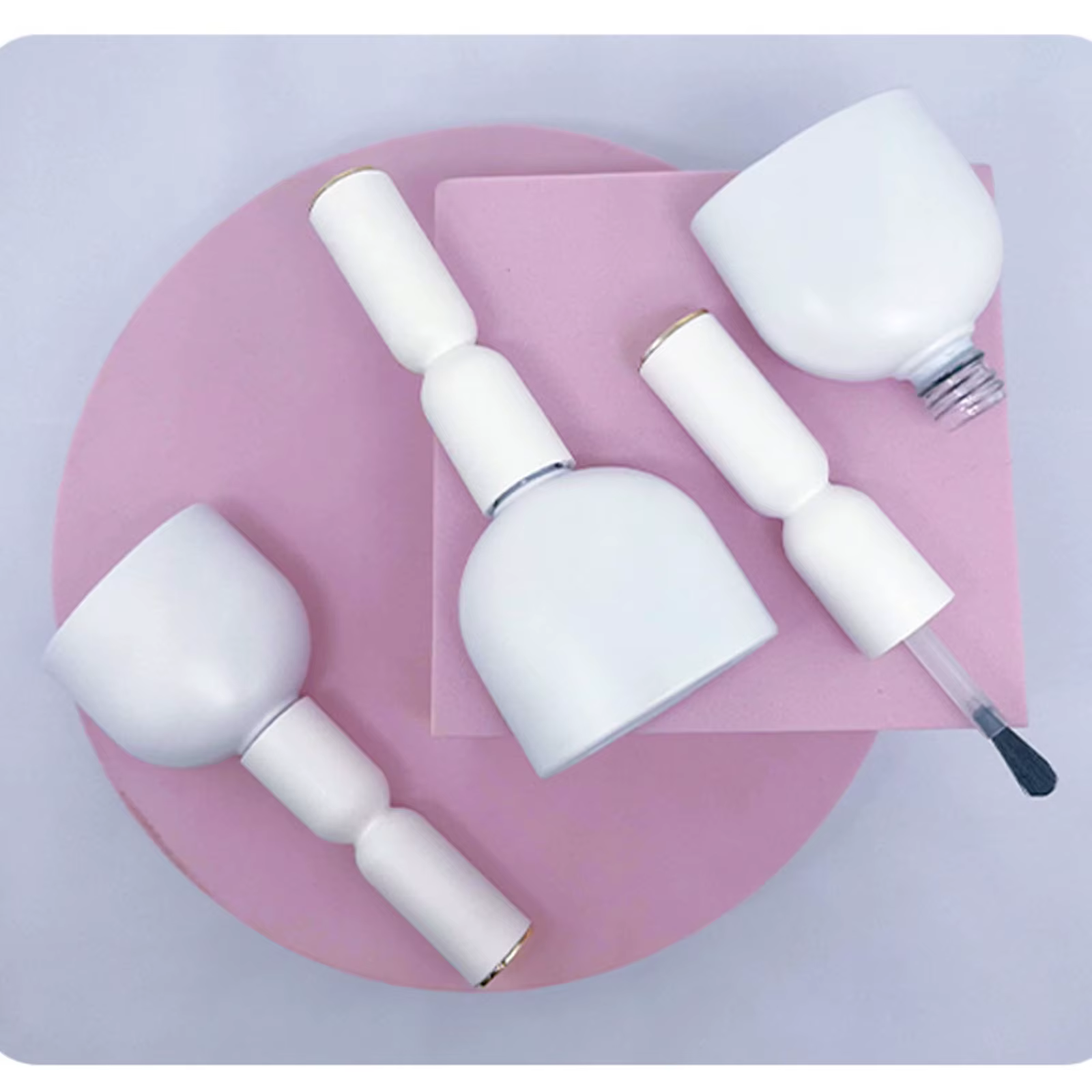 Mini Bouteille en Verre avec Brosses pour Verhéritage à Ongles