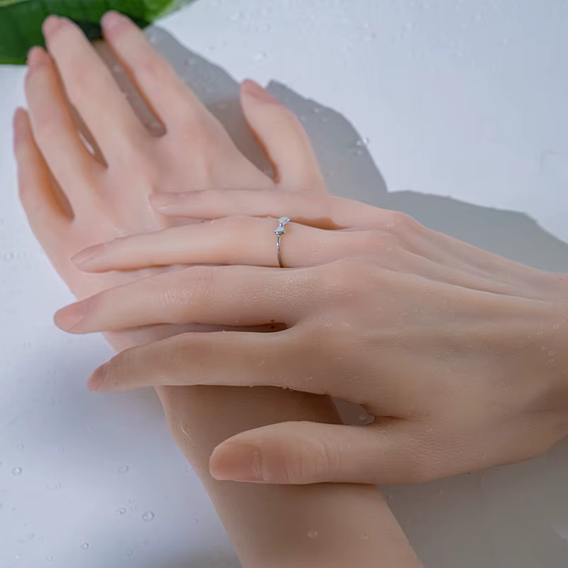 Faux Silicone pratique main acrylique Nail Art formation doux Flexible Mannequin