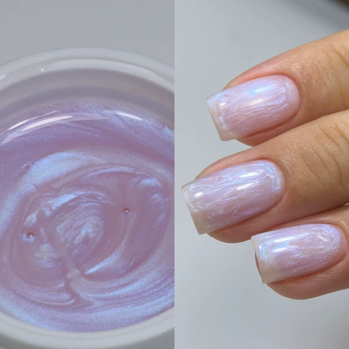 MSHARE 30g Gel de Construction pour Ongles Rose Pailleté