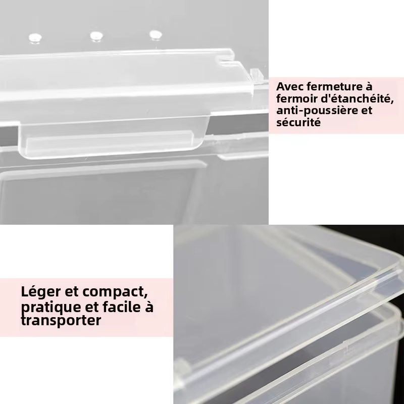 Conteneur de rangement pour Nail Art rose clair