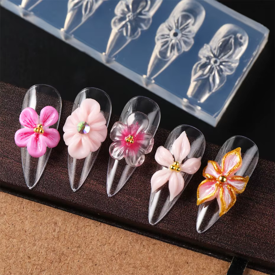 1 pièce Moule en silicone 3D pour ongles
