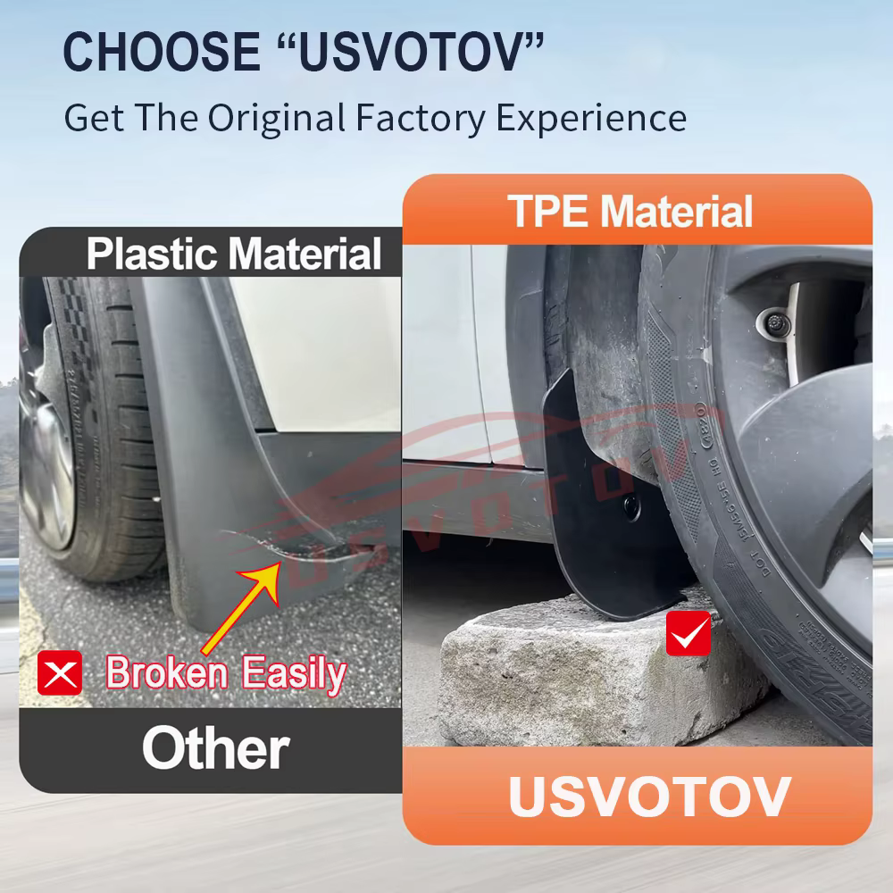 Pour Tesla Model Y Model 3 Model YL 2025 2026 : Accessoires, Bavettes anti-éclaboussures toutes saisons, protection de peinture sans perçage, kits de carrosserie