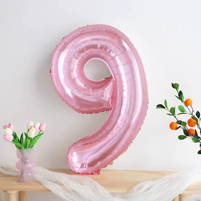 Ballon numérique en gelée de cristal violet/bleu/rose, 32 pouces, 1 pièce, décor de fête d'anniversaire pour enfants, accessoires de photographie, fête surprise pour adultes