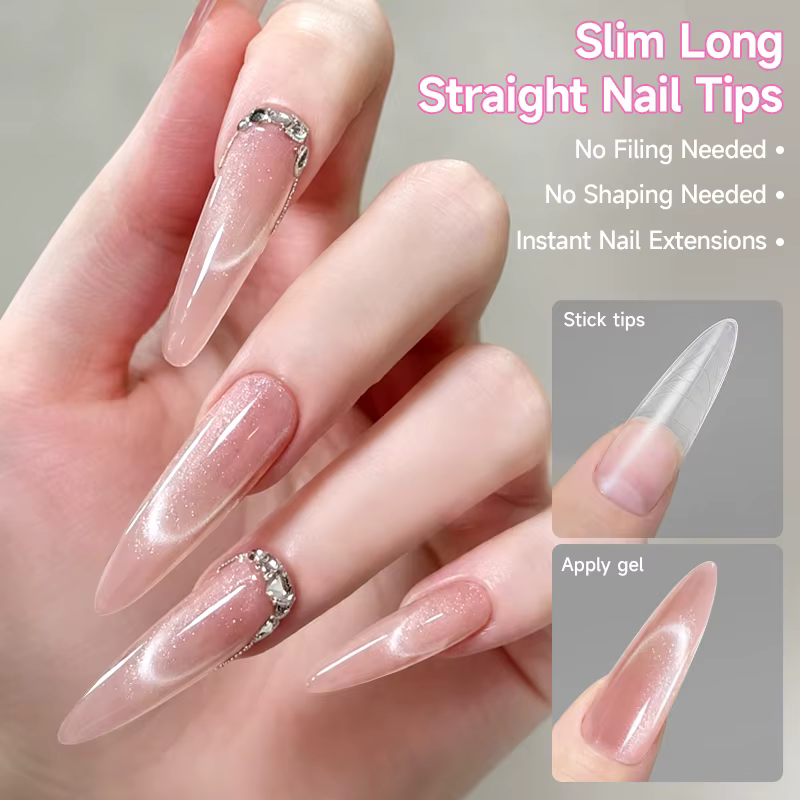 UR SUGAR 240PCS Faux ongles fins et longs