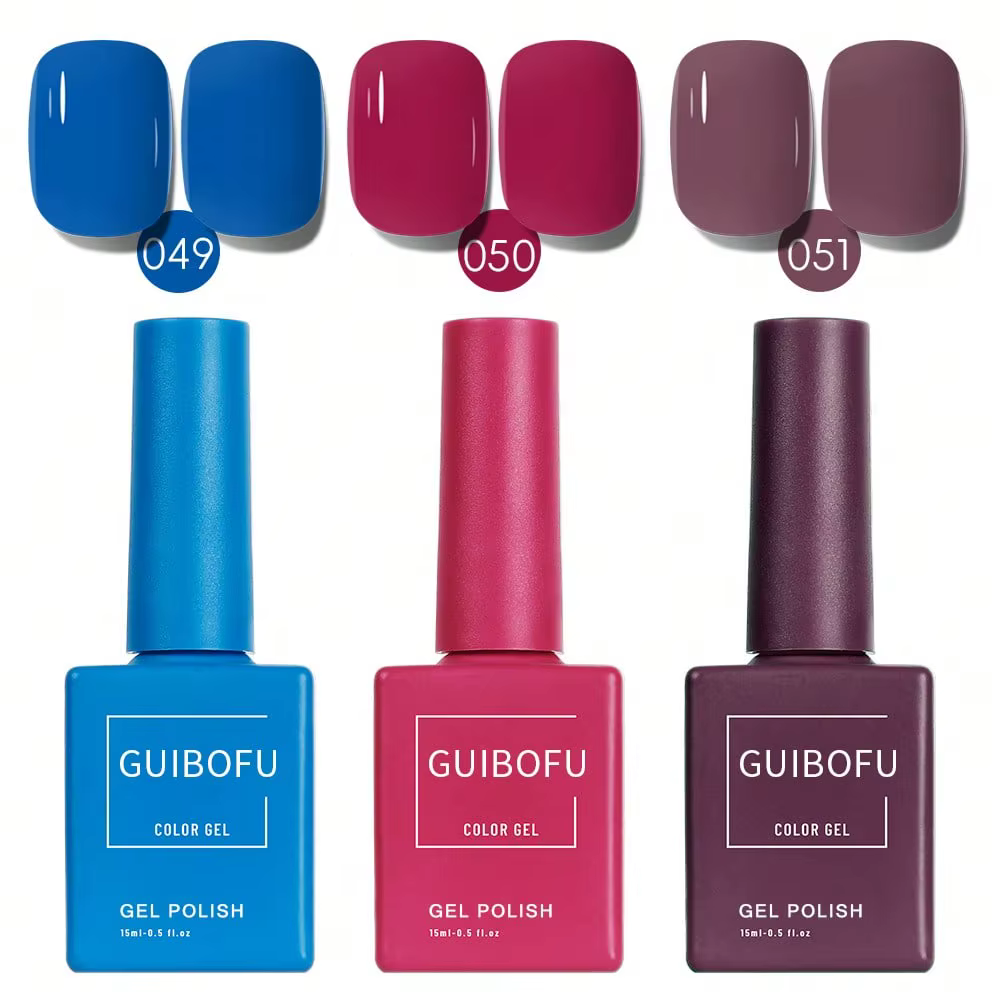 Lot de 3 vernis gel teinté gemme de 15 ml