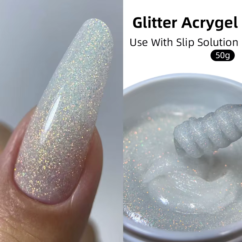 MSHARE 50g Shimmer acrylique Gel Extension