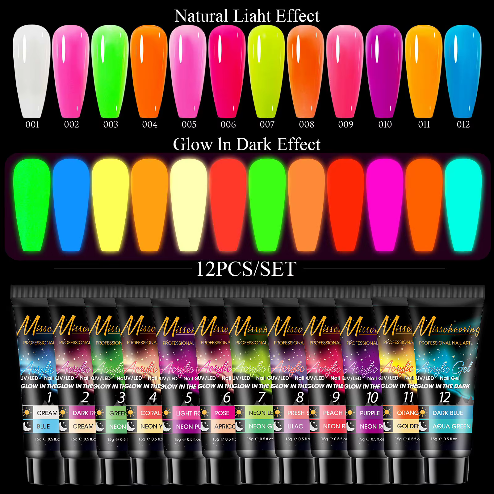 Gel Acrylique Poly Nails 60ml pour Extensions d'Ongles UV LED
