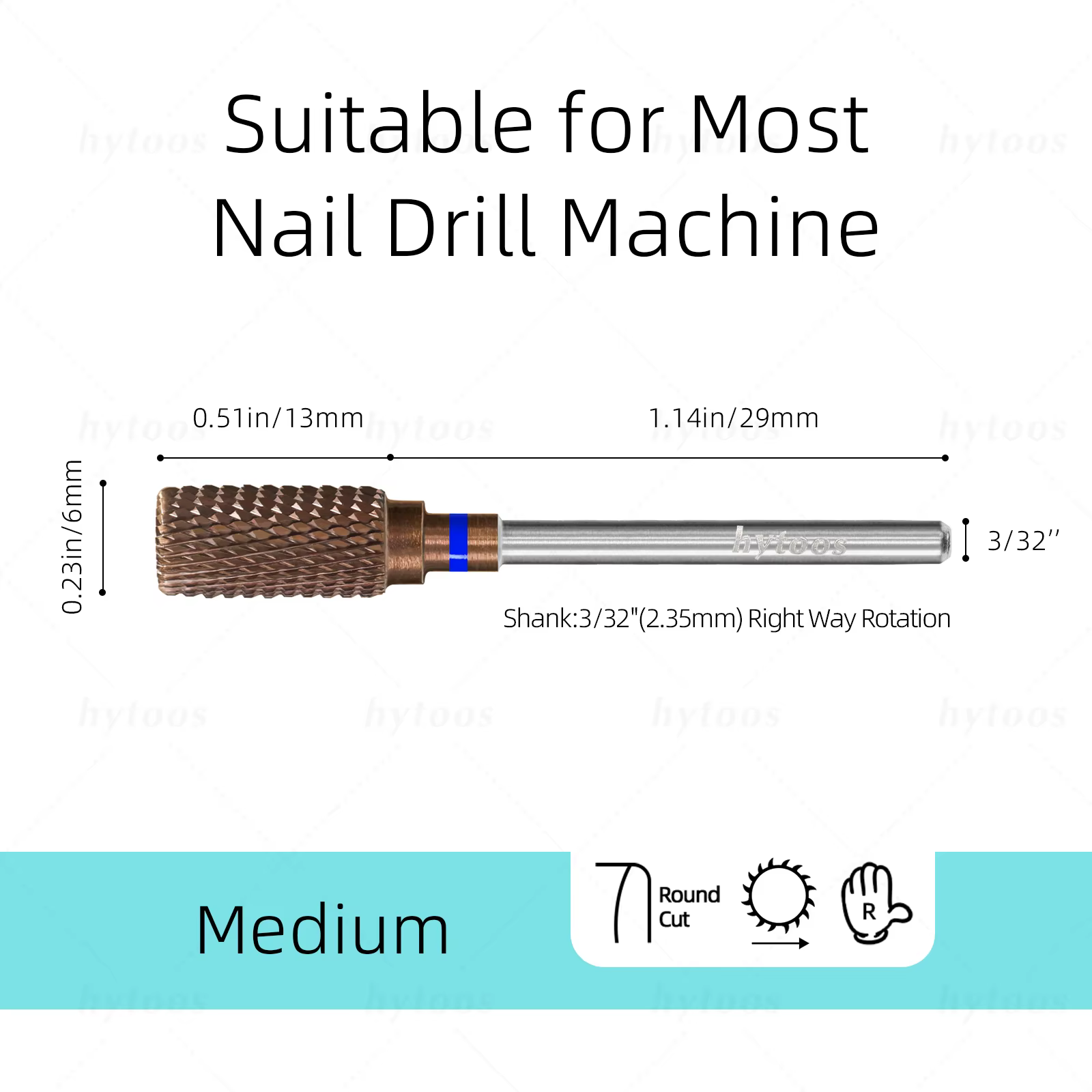 HYTOOS Embouts de ponceuse à ongles professionnels en carbure