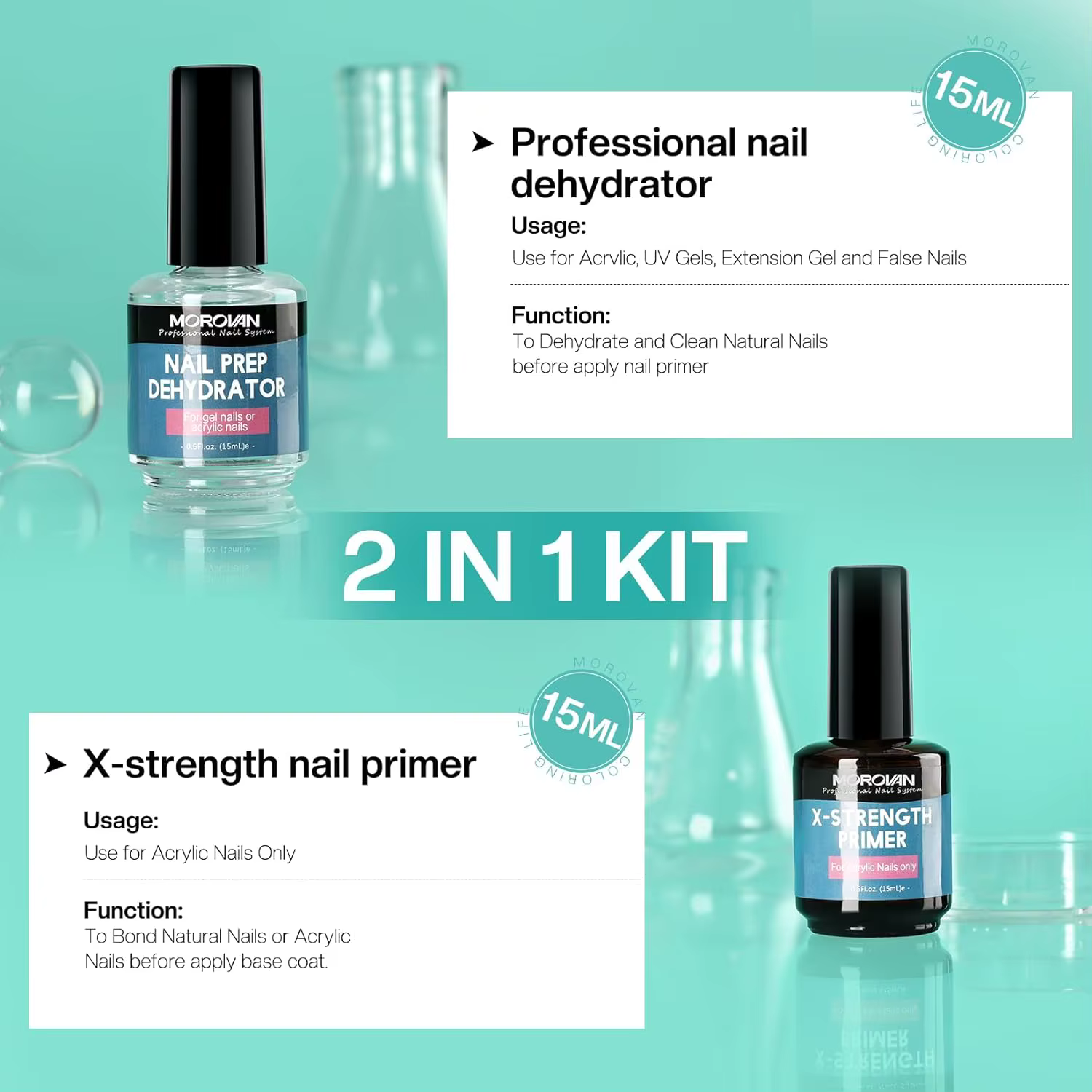 Déshydrateur de préparation des ongles et apprêt à ongles X-Strength