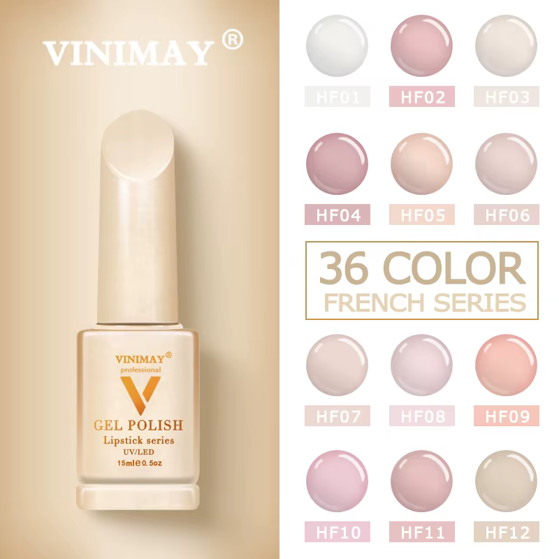 VINIMAY France Vernis à Ongles Gel Semi-Permanent UV Soak Off Gelpolish Nail Art Gel Polish Primer Manucure