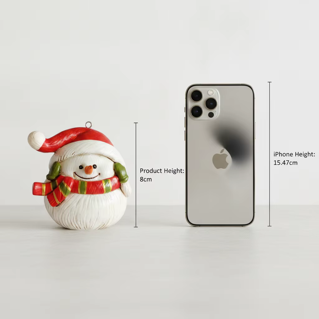 VILEAD Figurine décorative de bonhomme de neige en résine fabriquée à la main, ornement suspendu pour arbre de Noël, décoration de maison pour les fêtes de Noël