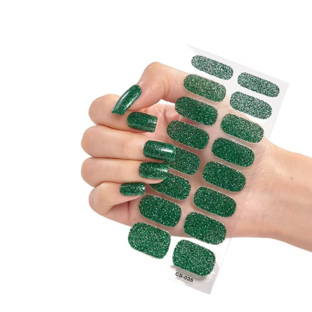 Bandes Autocollantes Solides pour Ongles en Gel