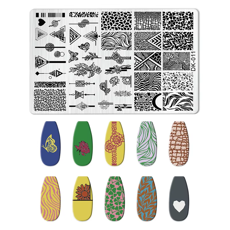 Plaques d'estampage pour ongles