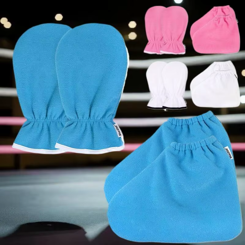 Gants de soins isolants en flanelle, 1 paire, ouverture élastique, Protection des ongles, thérapie des mains, mitaines en cire de paraffine, chauffe-ongles réutilisables pour femmes