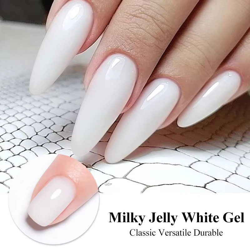 Vernis à ongles en gel blanc laiteux 8 ml