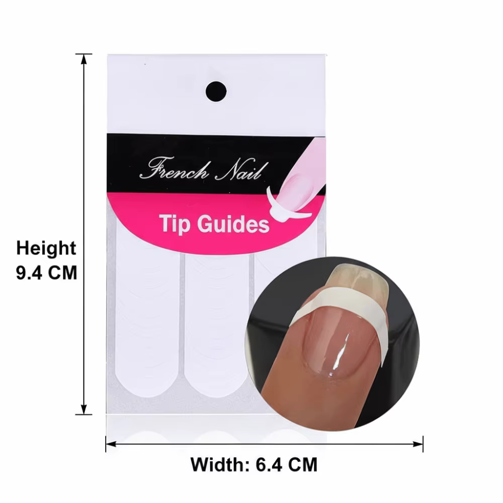 Autocollants blancs pour nail art français